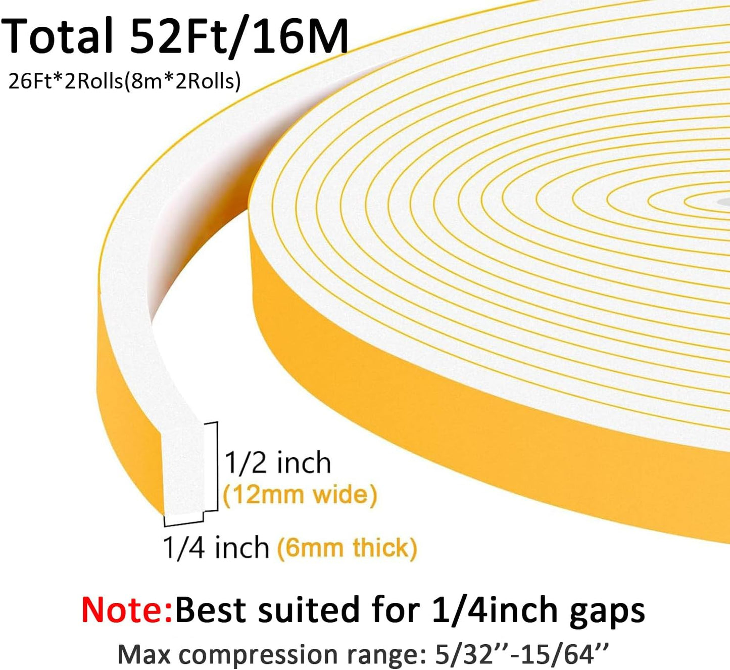 Strong Adhesive Weather Stripping, High Density Weatherproof Weather Stripping Door Seal Strip for