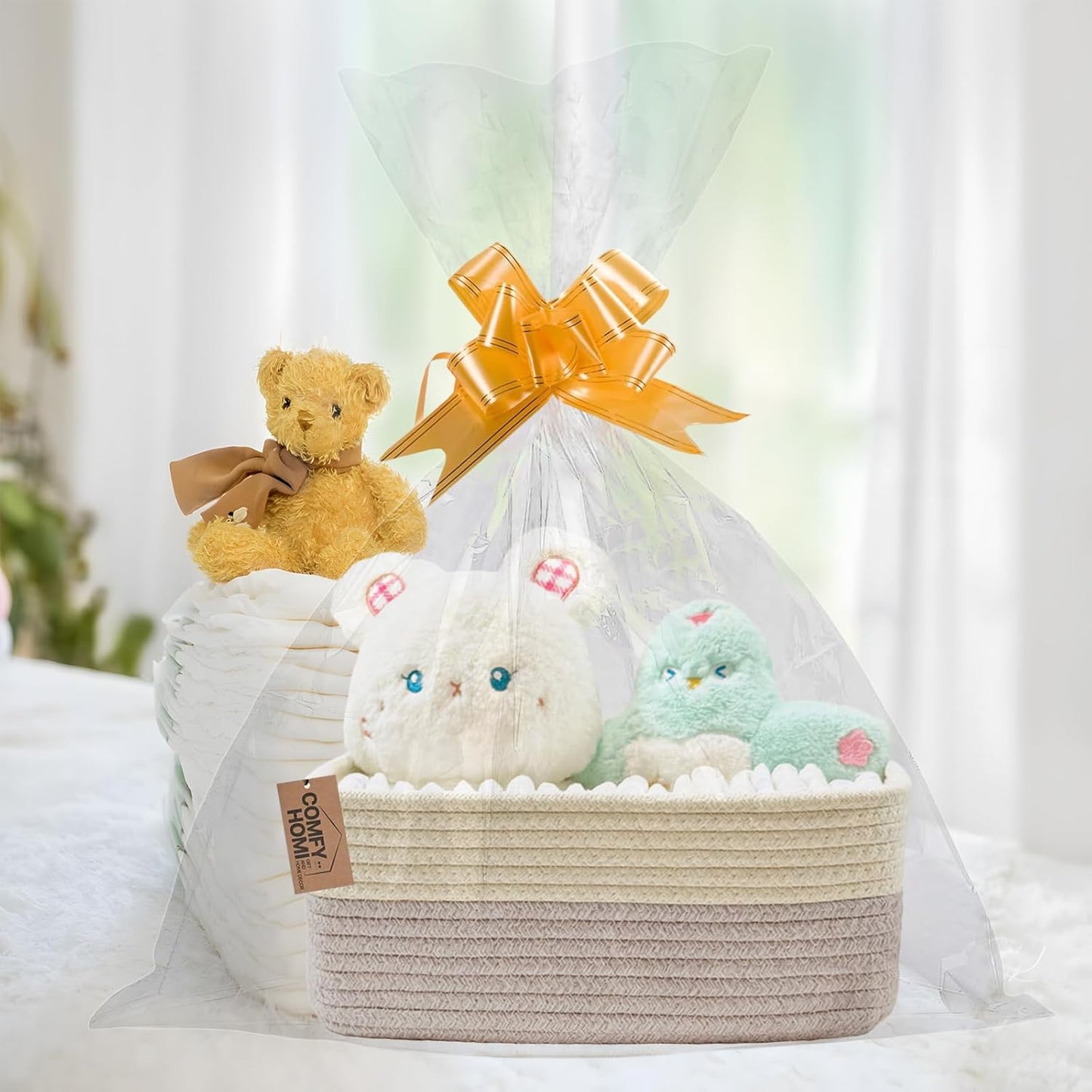 COMFY-HOMI 11.5"x7.5"x4.7" Storage Baskets for Organizing | Cotton Rope Woven Basket | Toy Storage