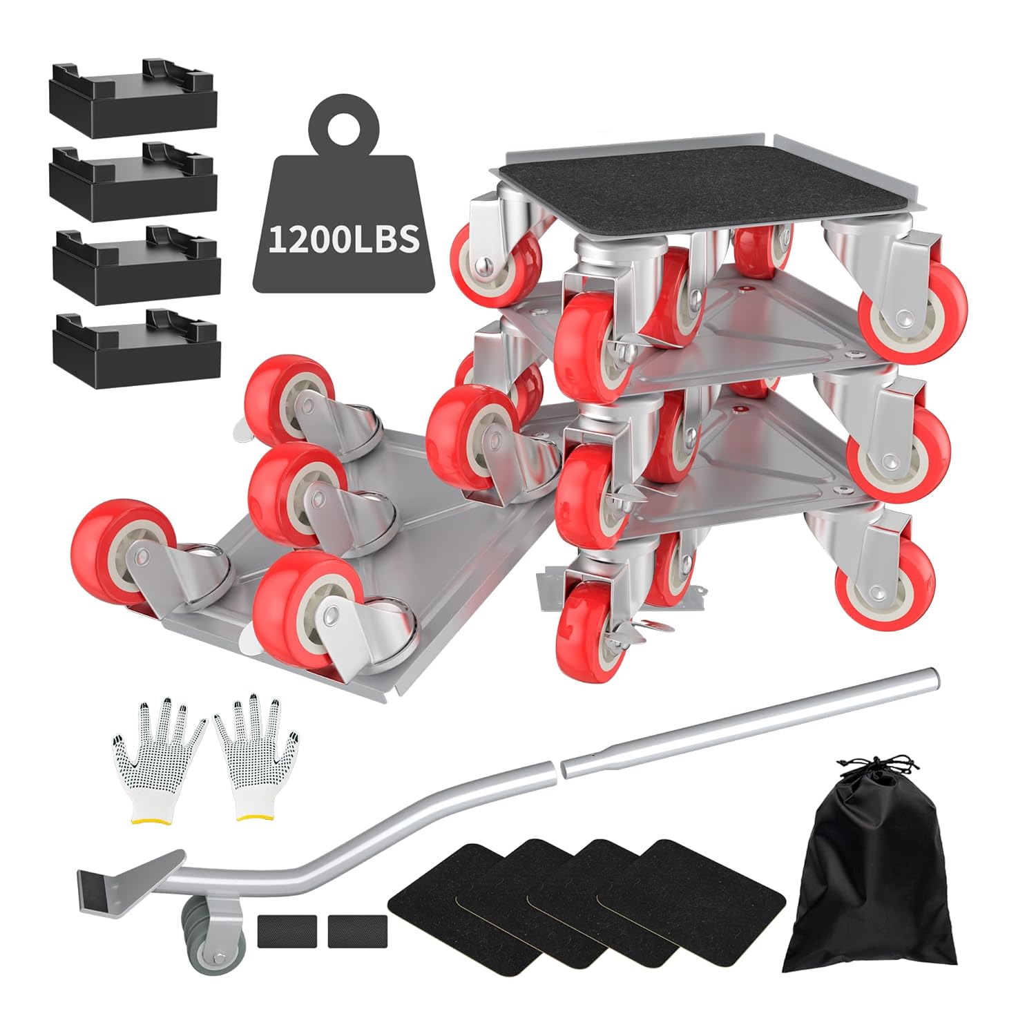 Furniture Dolly,Furniture Movers with 5 Wheels,Carbon Steel Panel Heavy Duty Dolly,Furniture Lifter