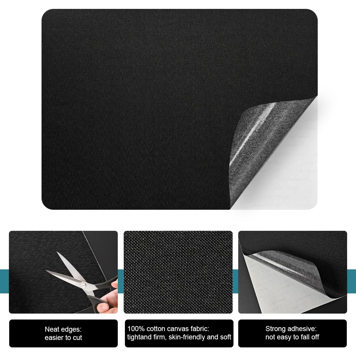 J.CARP 2Pcs Linen Repair Patches, Large Self-Adhesive Fabric Patch for Sofas, Couch, Furniture, Car