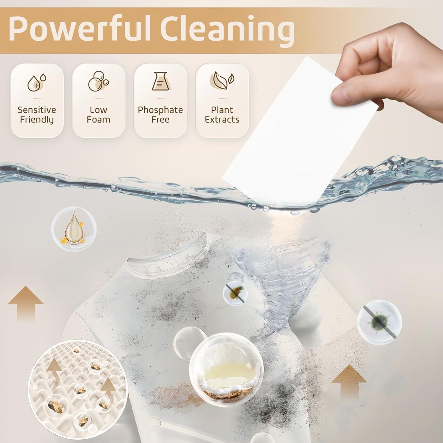 Poesie Laundry Detergent Sheets Coconut Milk Scent 160 Count Non Plastic Jugs Portable Laundry Soap
