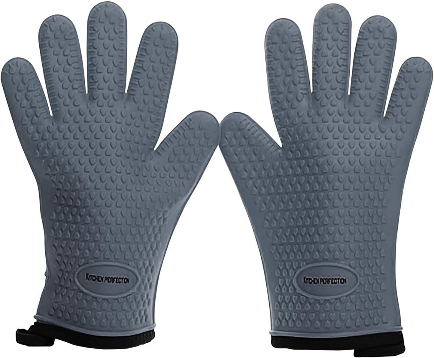 KITCHEN PERFECTION Silicone Smoker Oven Gloves For Women -Extreme Heat Resistant BBQ Gloves -Handle