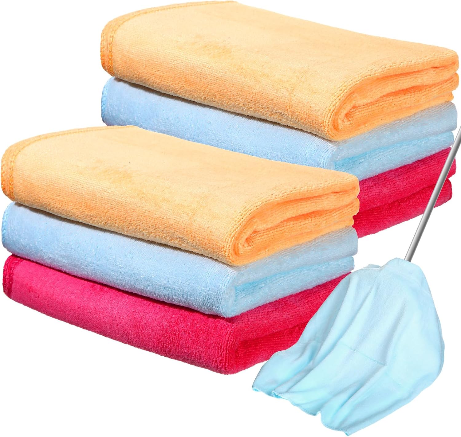 Newwiee 6 Pcs Extra Large Microfiber Cleaning Cloth 30" x 20" Washable Reusable Microfiber Towel