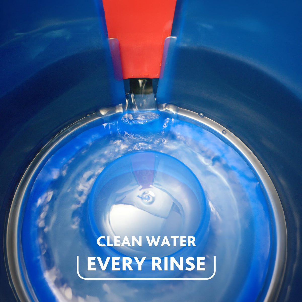 O-Cedar RinseClean Spin Mop & Bucket System + 2 Extra Mop Heads| Clean with Clean Water | Removes