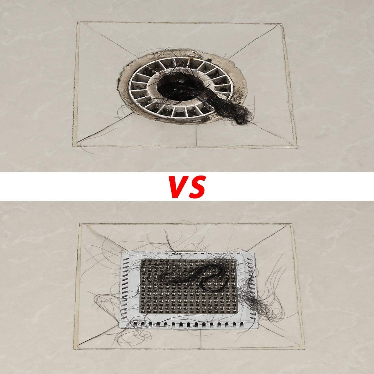 Hair Catcher/Drain Strainer/Shower Drain Cover for Bathroom Floor Drain, Stainless Steel and