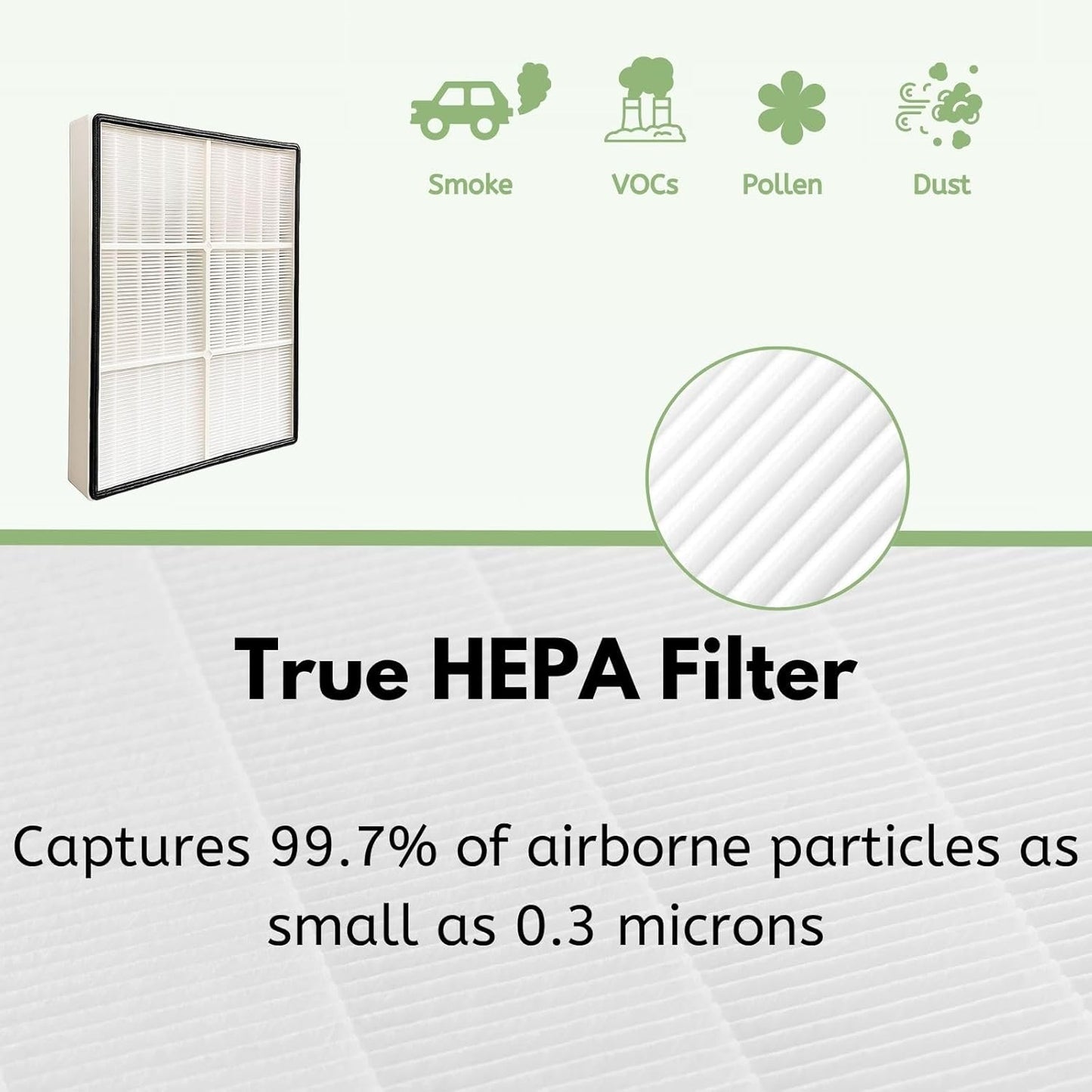 Nispira HEPA Filter with 4 Pre-Carbon Filters Compatible with Whirlpool Whispure Air Purifier