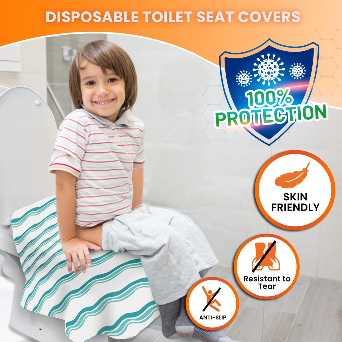20 Extra Large Toilet Seat Covers Disposable for Kids & Adults-Toilet Covers Disposable for