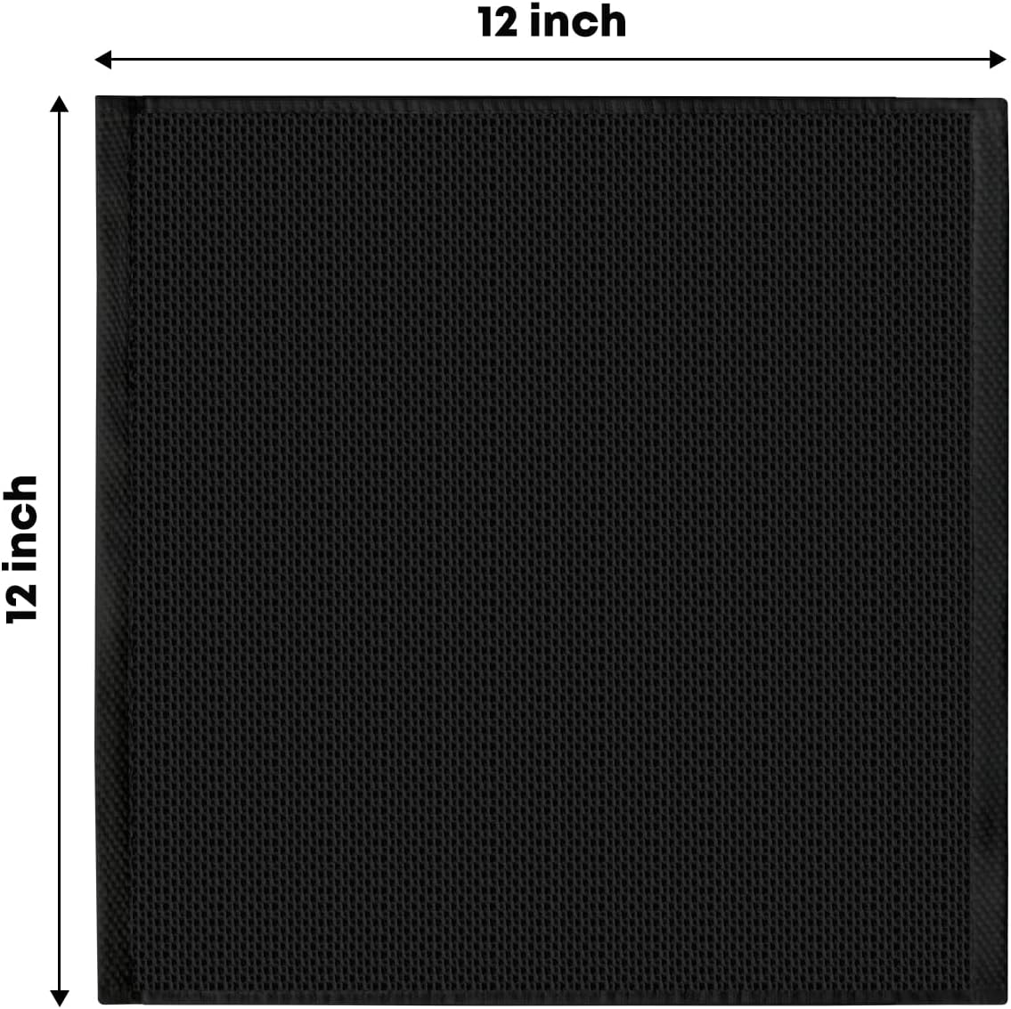 Artoid Mode 100% Cotton Black Waffle Weave Kitchen Dish Cloths, 12x12 Inch Ultra Soft Absorbent