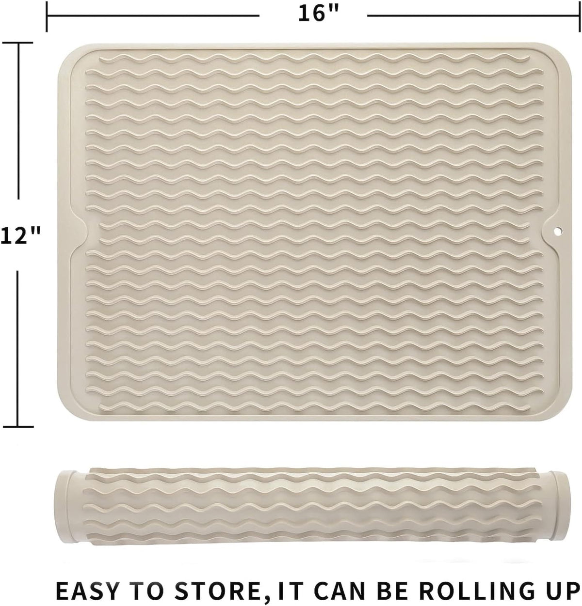 Silicone Dish Drying Mat for Multiple Usage,Easy clean,Eco-friendly,Heat-resistant Silicone Mat for