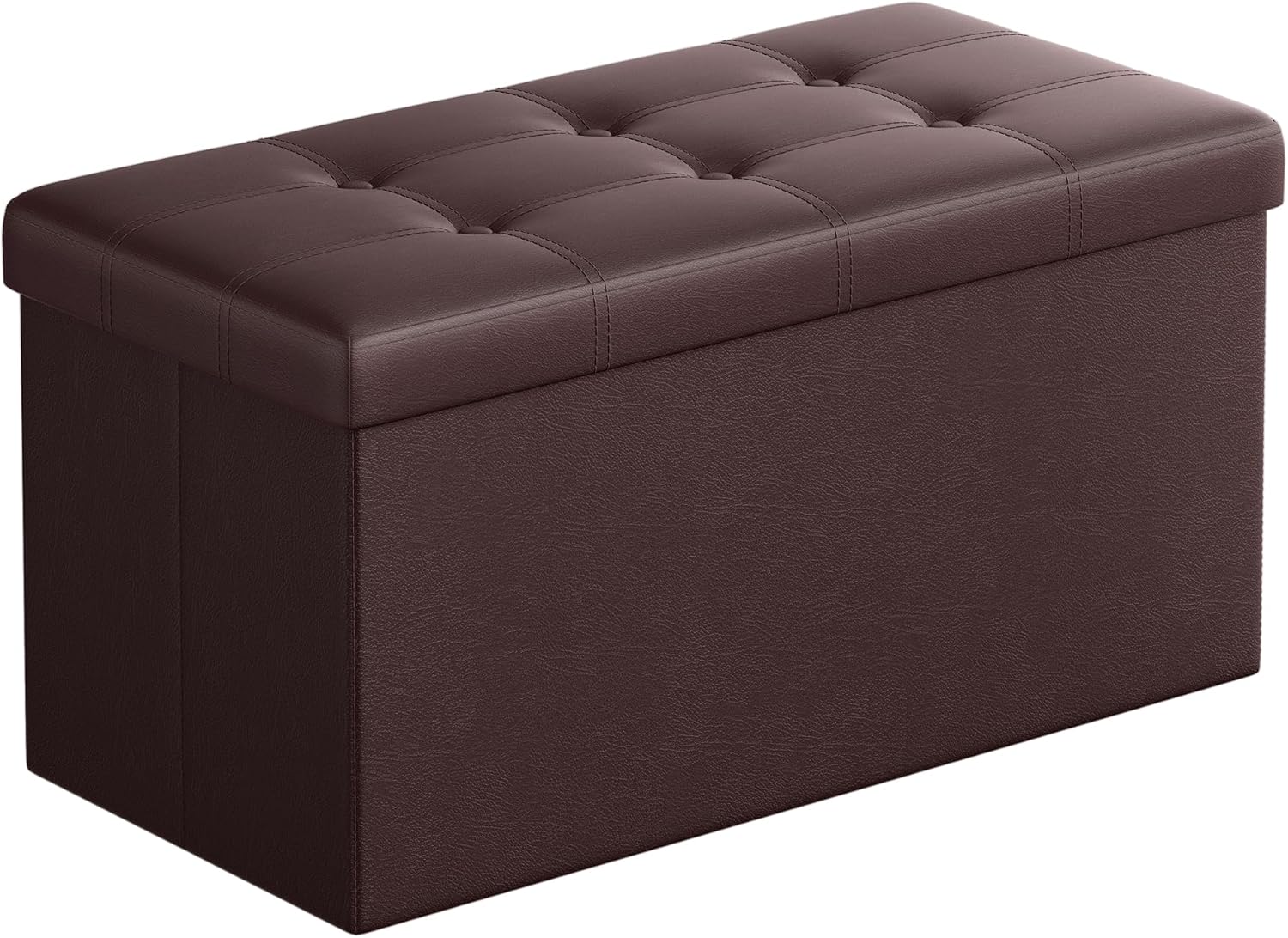 SONGMICS MAZIE Collection - 30 Inches Folding Storage Ottoman Bench, Ottoman with Storage, Foot