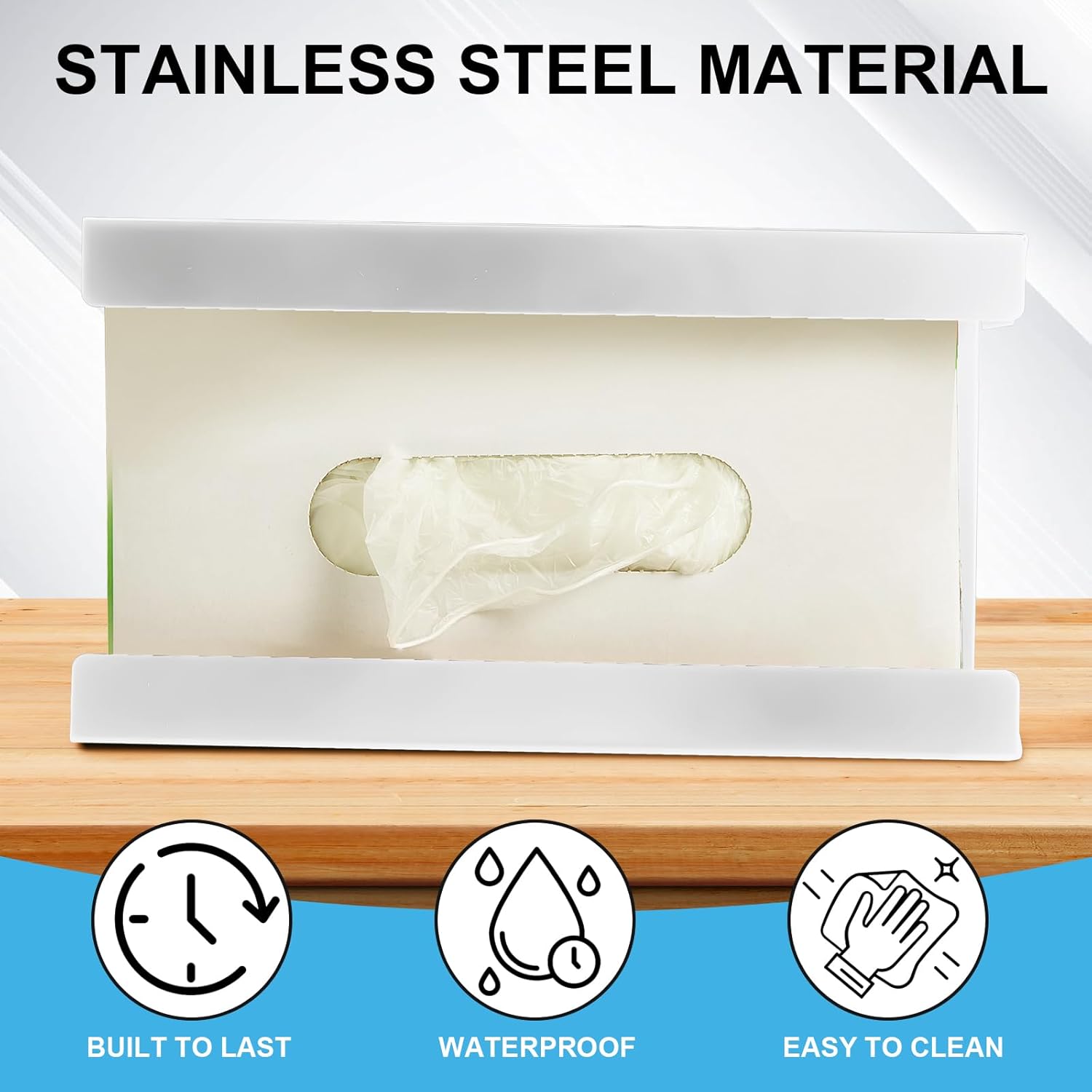 Lounsweer 2 Pcs Magnetic Glove Dispenser Holders Wall Mount Boxes of Gloves Commercial Quality