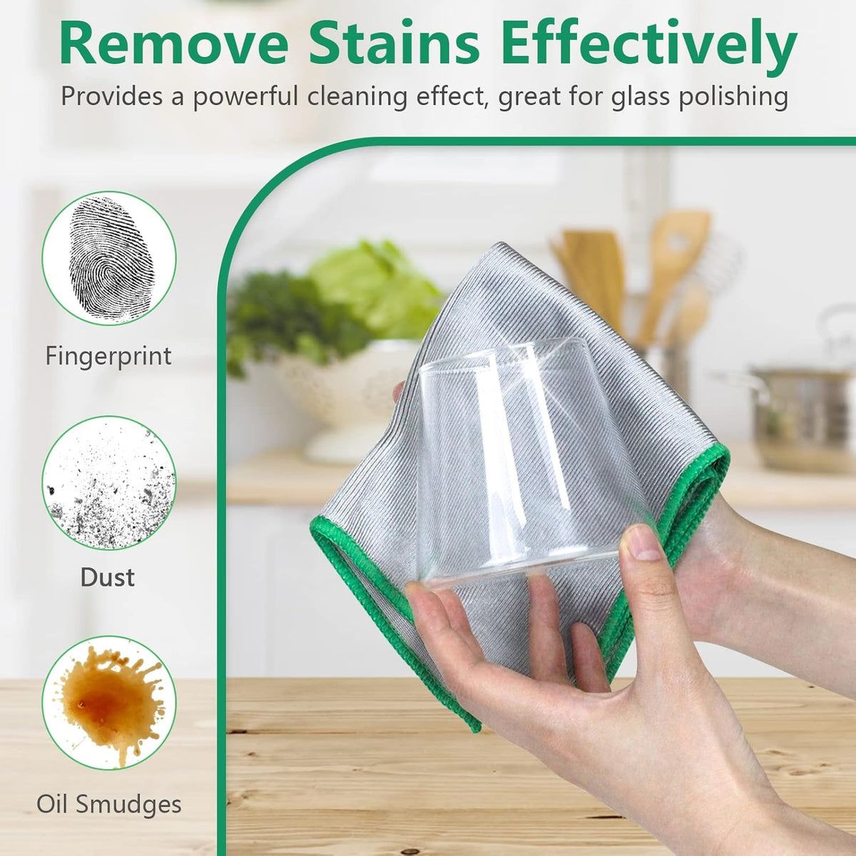 Glass Polishing Cloth Streak Free Miracle Cleaning Cloth Lint Free Microfiber Cleaning Rags for