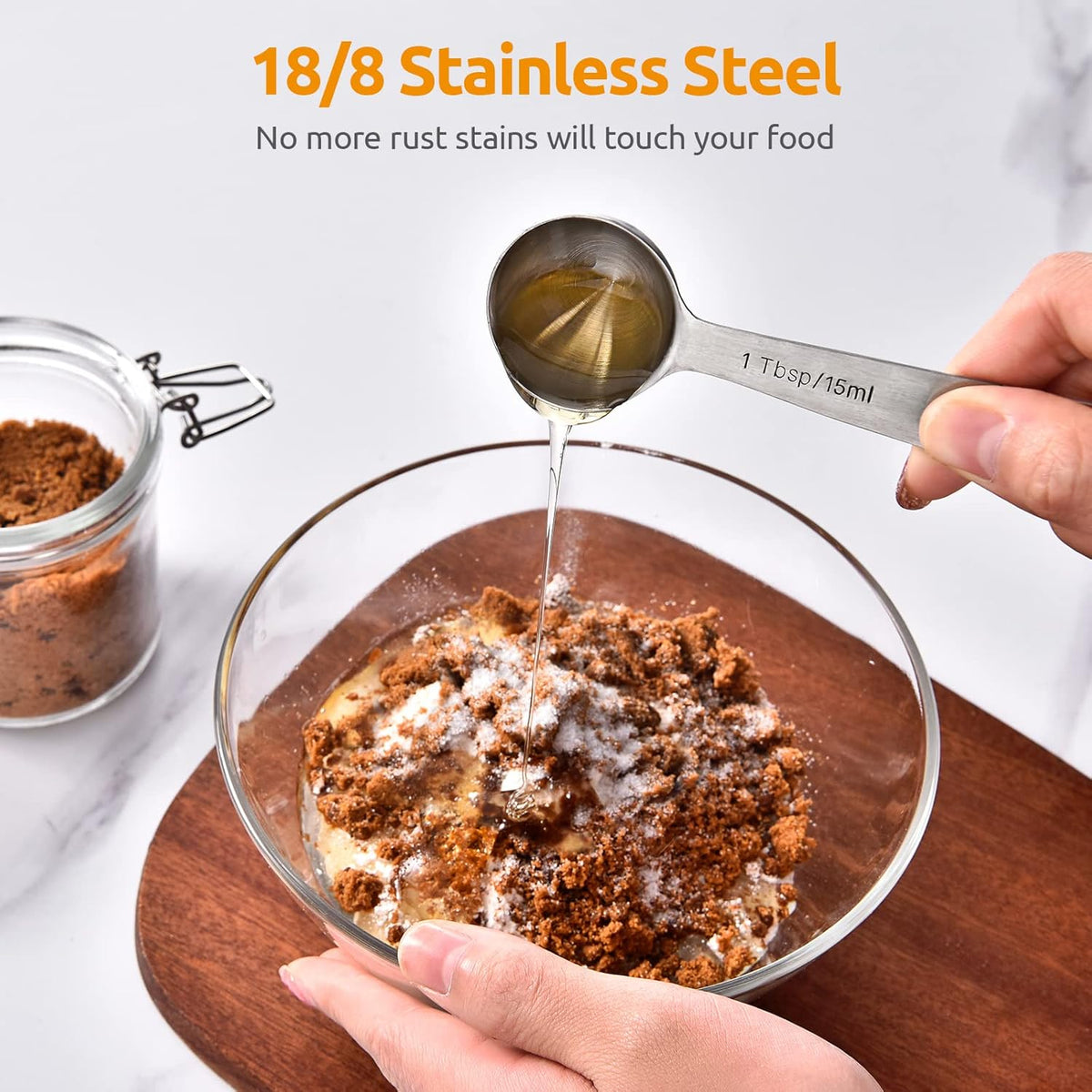 Measuring Spoons: U-Taste 18/8 Stainless Steel Measuring Spoons Set of 9 Piece: 1/16 TSP, 1/8 TSP