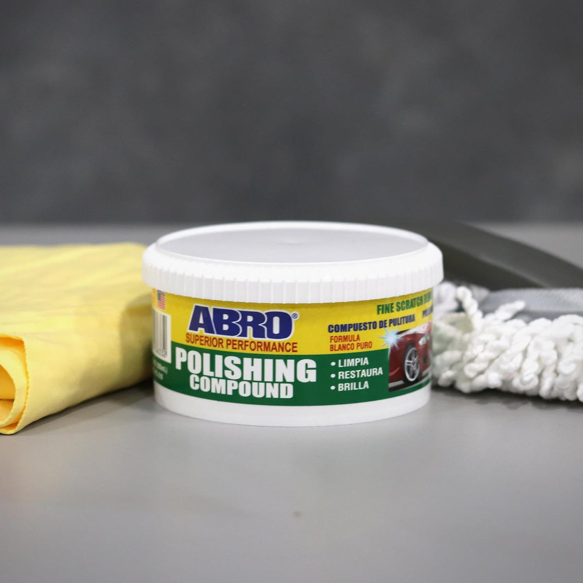 ABRO Superior Performance Polishing Compound, 10 oz., High-tech Shine Car Scratch Remover for