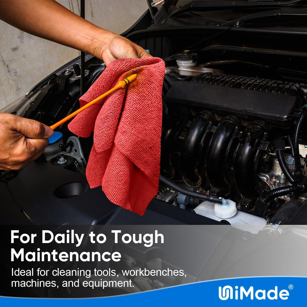 Shop Towels Rags, 150 Pack Reusable Shop Rags Bulk Microfiber Cleaning Cloth Lint Free Cleaning