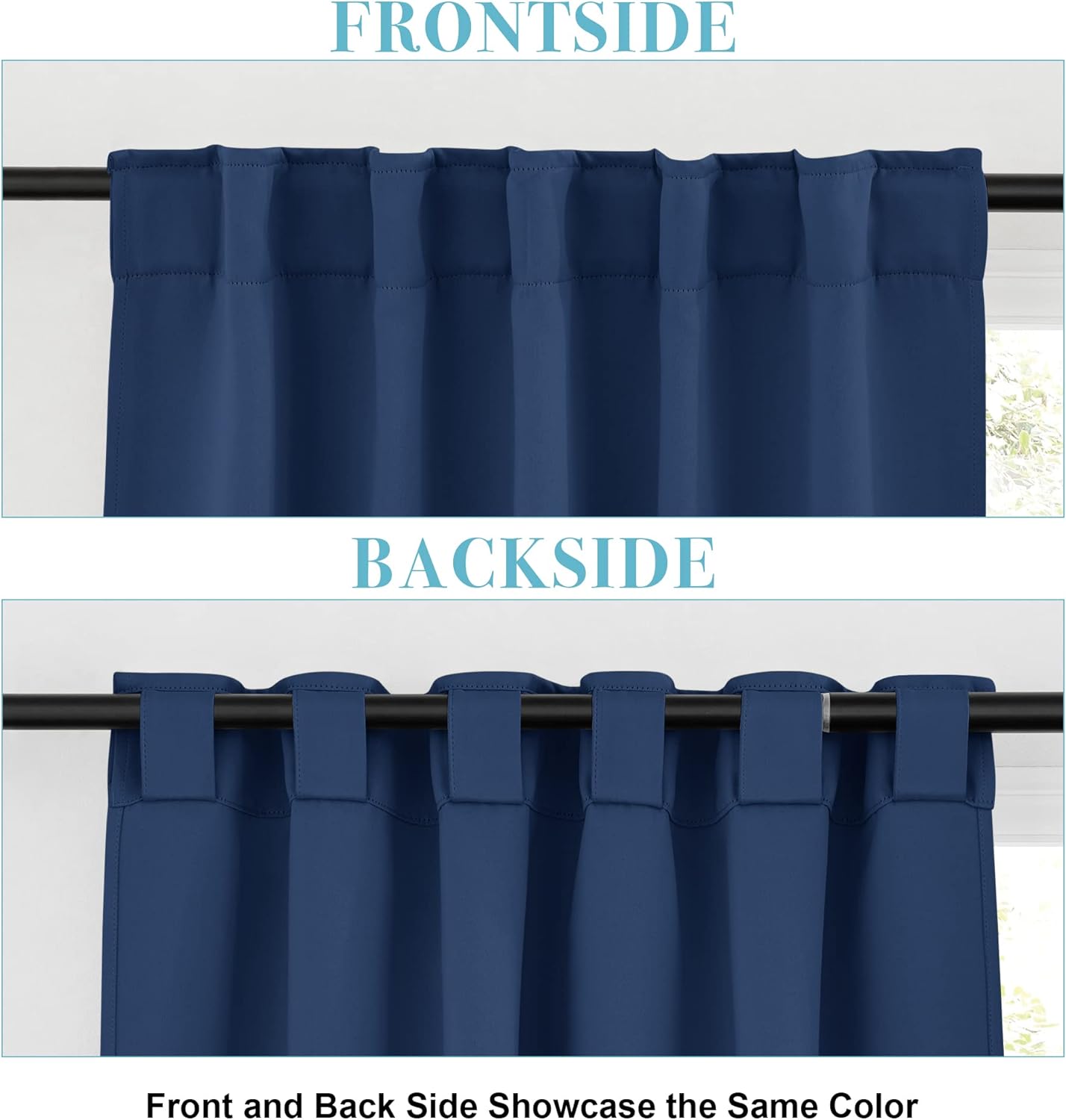 RYB HOME Small Window Curtains - Blackout Insualting Privacy Curtains for Kids Bedroom Kitchen