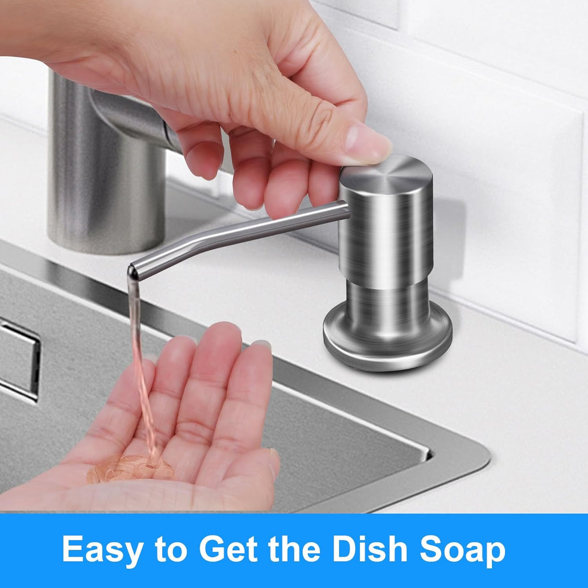 Soap Dispenser Kitchen Sink, Sink Soap Dispenser, 47" Extension Tube kit, Dish Soap Dispenser Pump