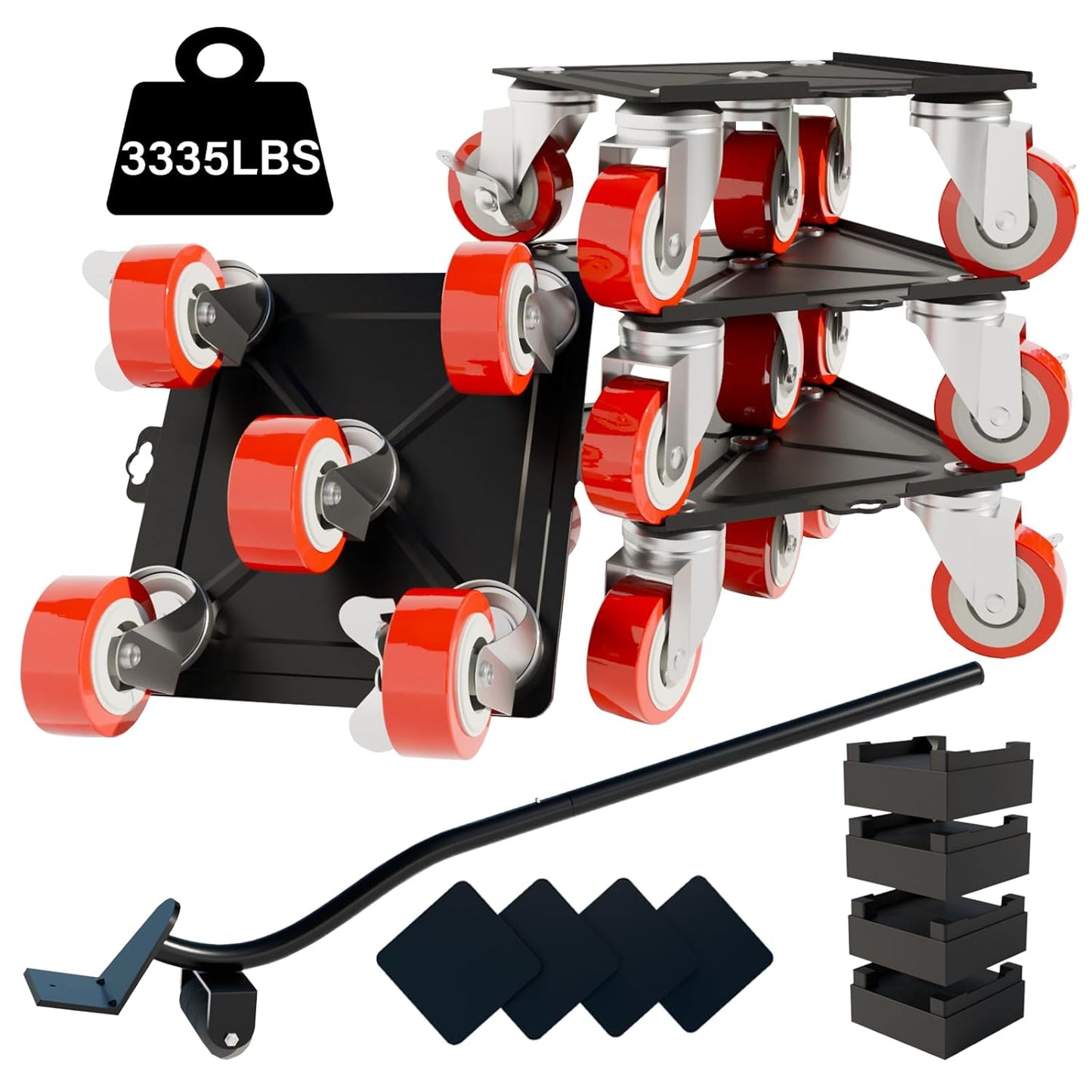 Furniture-Dolly-Furniture-Movers-with-5-Wheels, Furniture Sliders Large Size Carbon Steel Panel