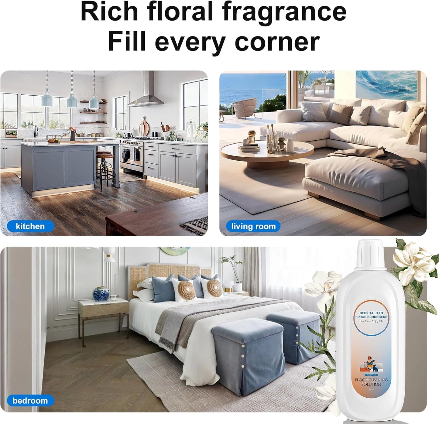 Floor Cleaning Solution Compatible With Tineco , Deep Cleans for Multiple Hard Floors, Suitable