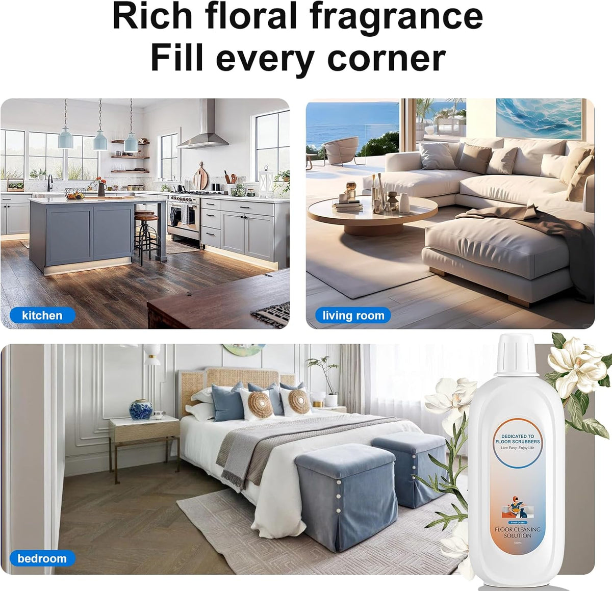 Floor Cleaning Solution Compatible With Tineco , Deep Cleans for Multiple Hard Floors, Suitable