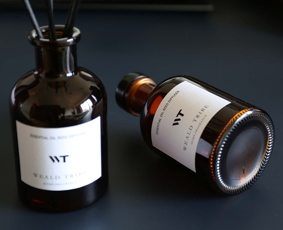 WEALD TRIBE Flower Reed Diffuser Set Eucalyptus & Lavender Scent for Room Bathroom Accessories