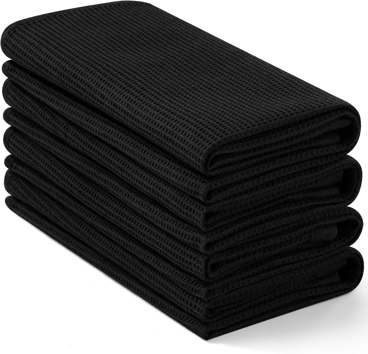 Homaxy 100% Cotton Waffle Weave Kitchen Towels - 4 Pack Soft and Absorbent Dish Towels - 16 x 26