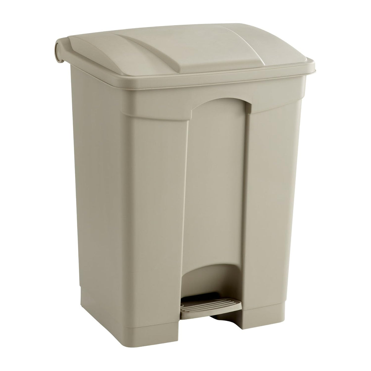 Safco Step On Plastic Trash Can with Foot Pedal, 17 Gallon Garbage Can for Kitchen, Indoor or