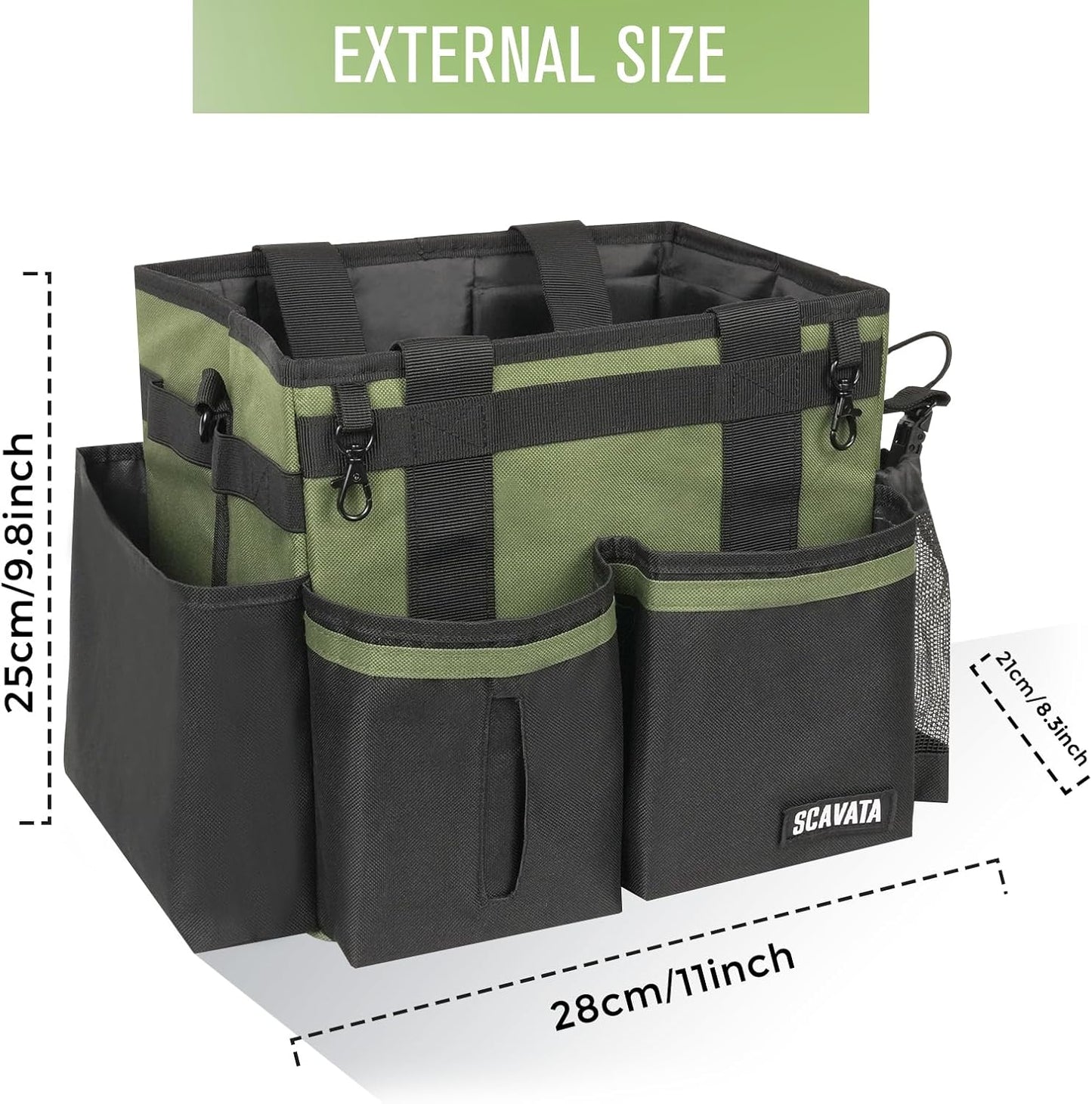 Compact Wearable Cleaning Caddy, Small Cleaning Caddy Supplies Organizer with Handle & Shoulder