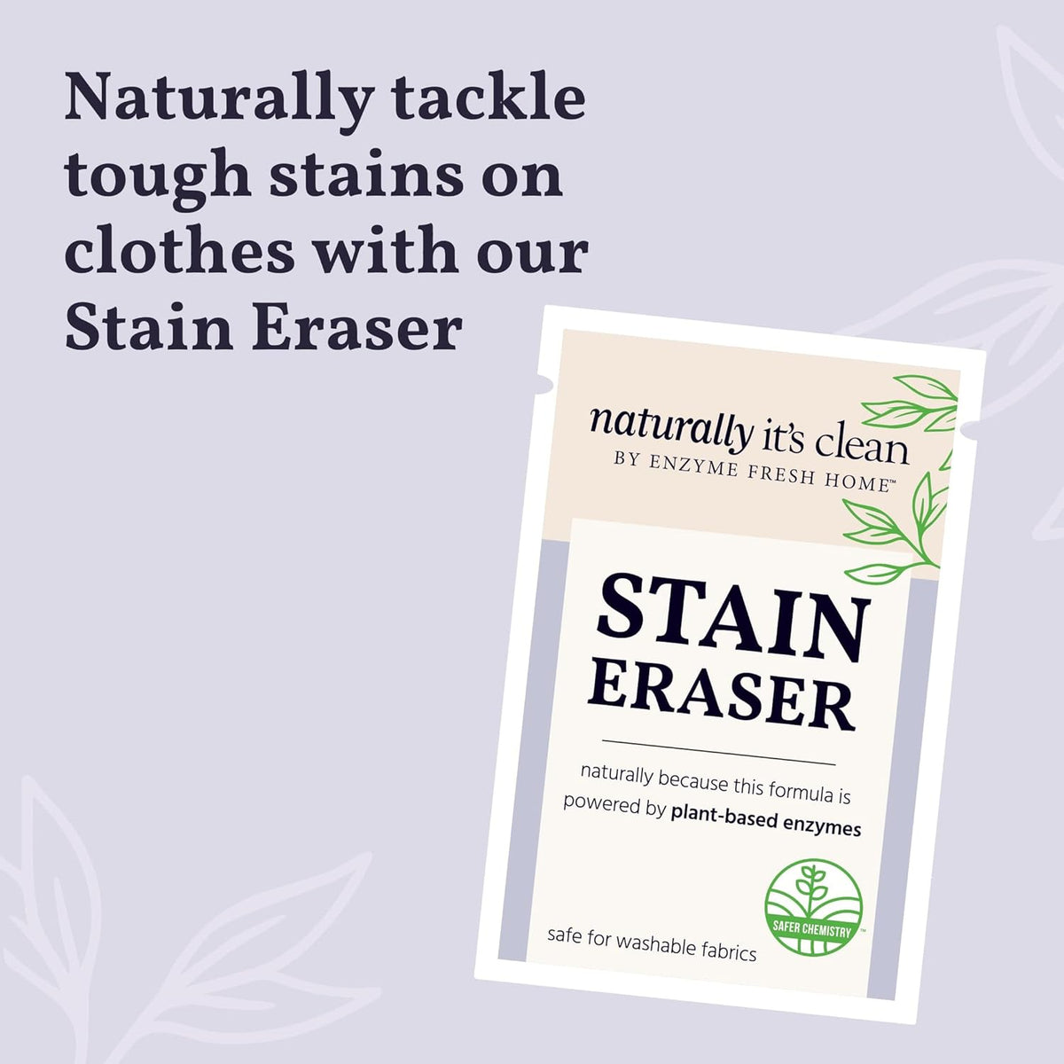 Naturally It's Clean Stain Eraser, Natural Enzymes Based/Biodegradable Instant Stain Removal, Spot