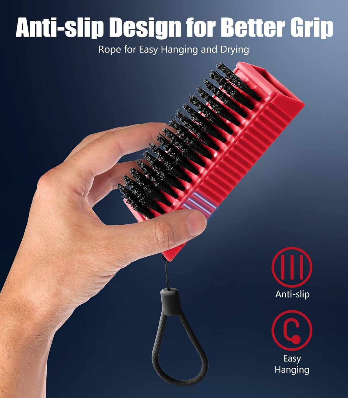 Nail Brush for Cleaning Fingernails, 2Pack Heavy Duty Nail Brushes Remove Dirt and Paint Fingernail