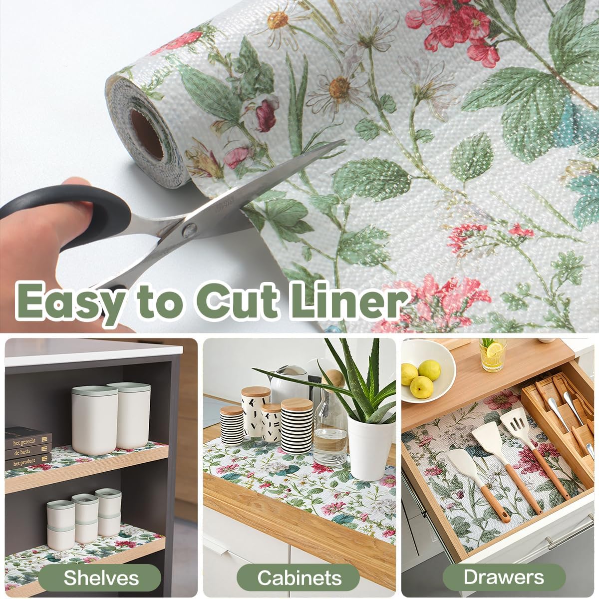 Shelf Liner for Kitchen Cabinets Non Adhesive Drawer Liner,Cabinet Liner for Shelves,Non Slip