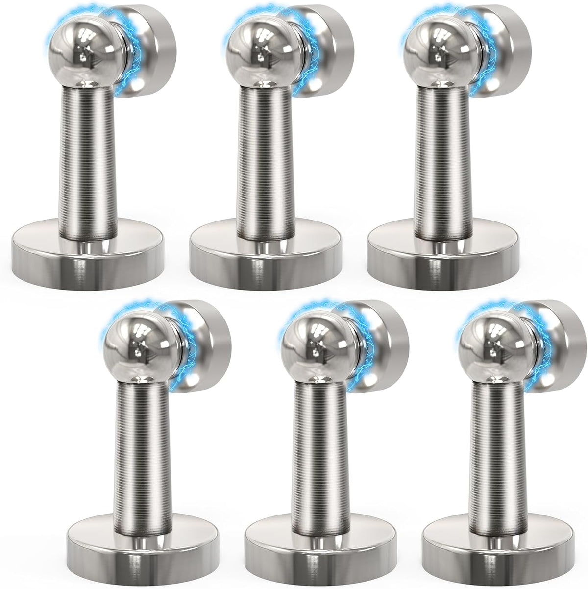 6 Pack Door Stopper Magnetic, COCIVIVRE Magnet Door Stop Stainless Steel for Wall and Floor