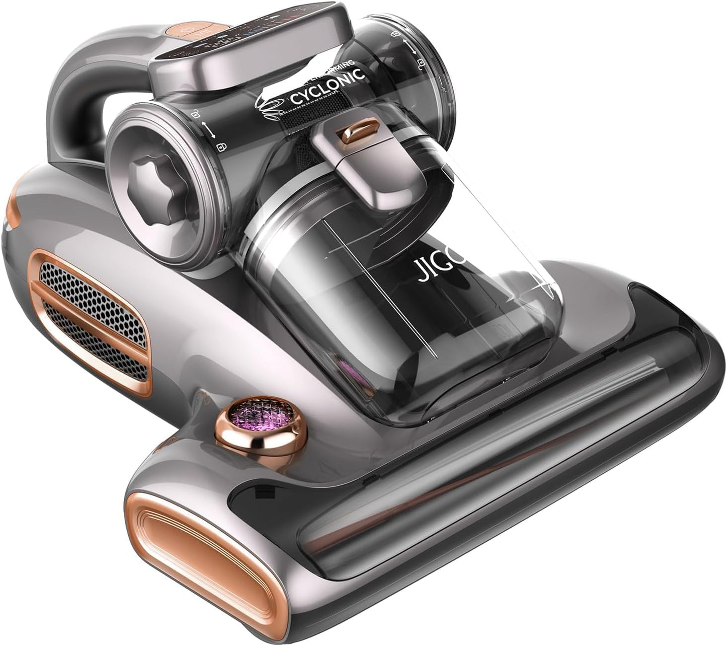 JIGOO T600 Bed Vacuum Cleaner with UV-C Light, 15Kpa Suction 700W Powerful Double Cup Handheld