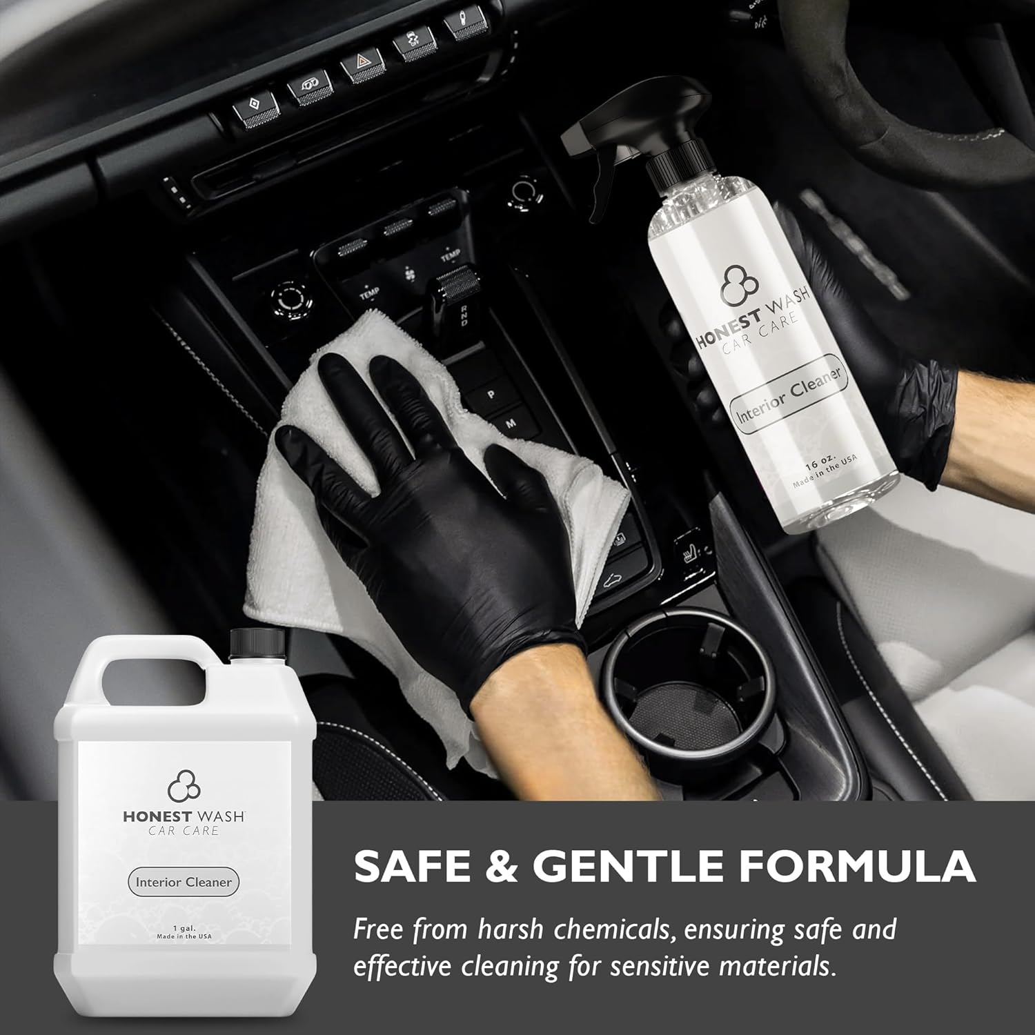 Interior Cleaner Cleans and Shines Rubber, Plastic, and Vinyl | All-Purpose Interior Cleaner for
