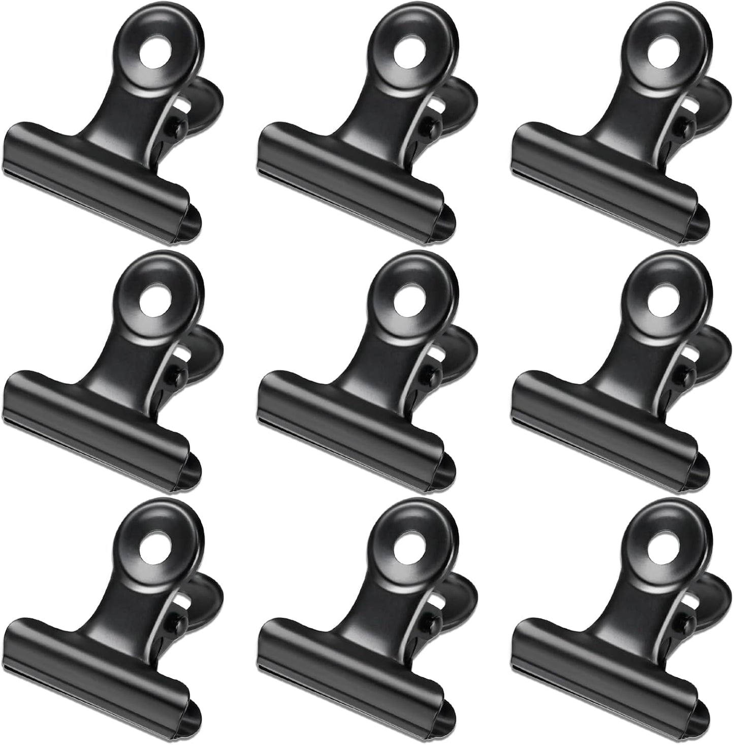 30 Pack Bulldog Clips 1.25 Inches Small Hinge Paper Clips Metal Hinge Clips for Crafts, Food Bags