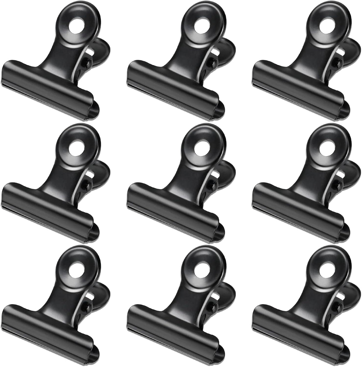 30 Pack Bulldog Clips 1.25 Inches Small Hinge Paper Clips Metal Hinge Clips for Crafts, Food Bags