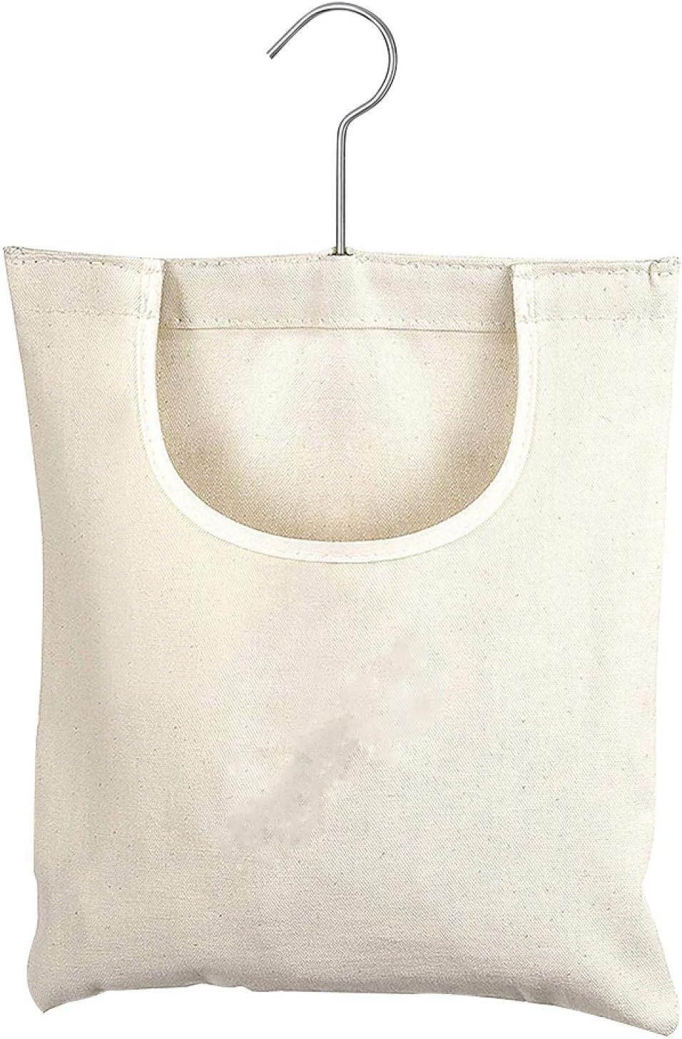 JIANWEI Canvas Clothespin Bag, Clothes Pins Bag Holder, Laundry Clothes Pin Storage Organizer with