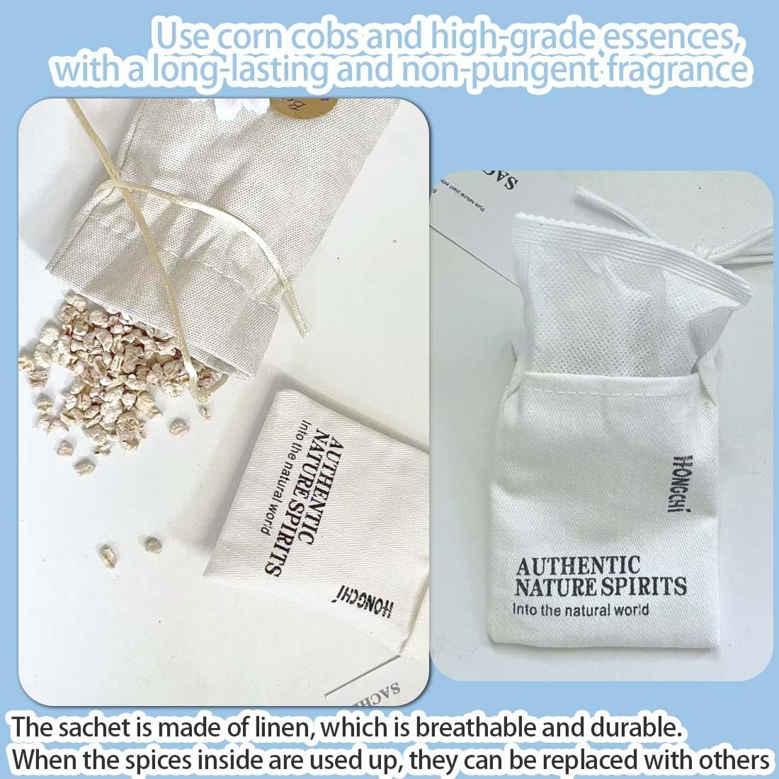 6-Pack Fresh Scented Sachet Packet, Air Freshener Bags for Drawers, Closets, Cars, Long Lasting