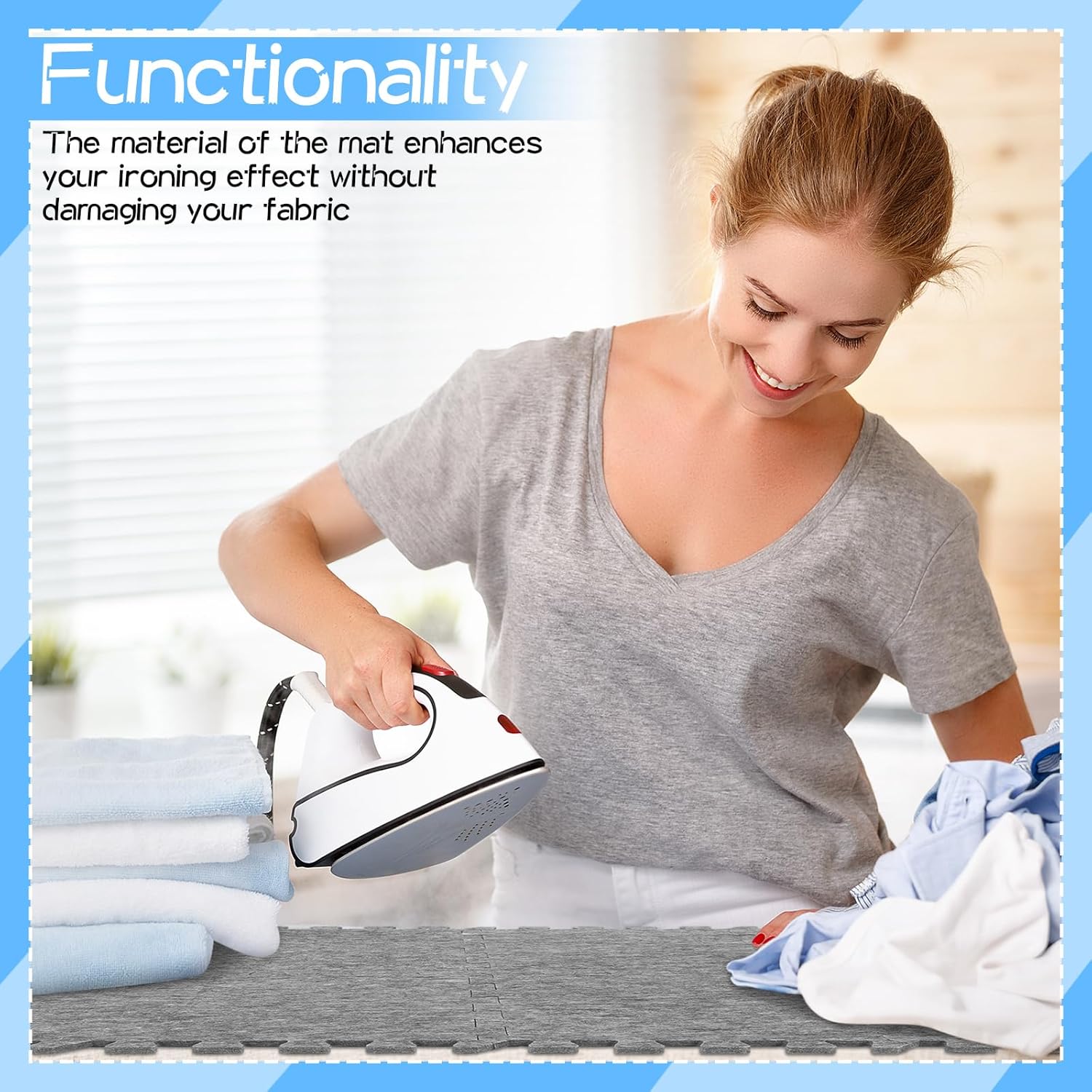 Ziliny 8 Pack Large Wool Pressing Mat 22" x 63" Wool Ironing Mat Felted Blending Ironing Pad Sewing