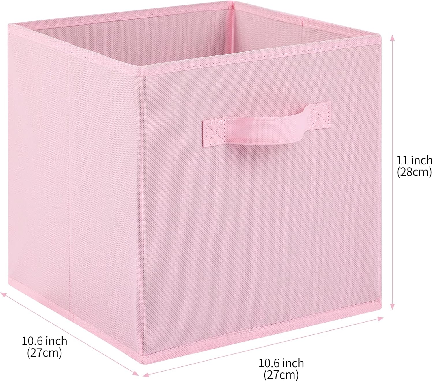 Stero Fabric Storage Bins 6 Pack Fun Colored Durable Storage Cubes with Handles Foldable Cube