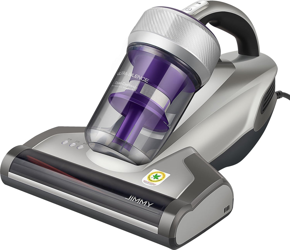 Jimmy Mattress Vacuum Cleaner, Anti-allergen Bed Vacuum Cleaner with UV-C Light & High Heating