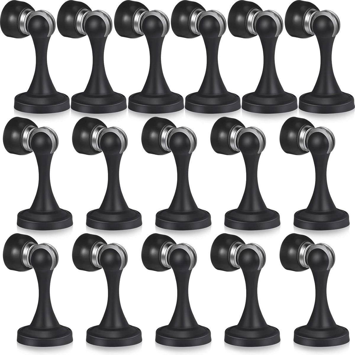 16 Pcs Magnetic Door Stoppers Stainless Steel Door Stops Magnetic Catch Holder with Screws for Wall