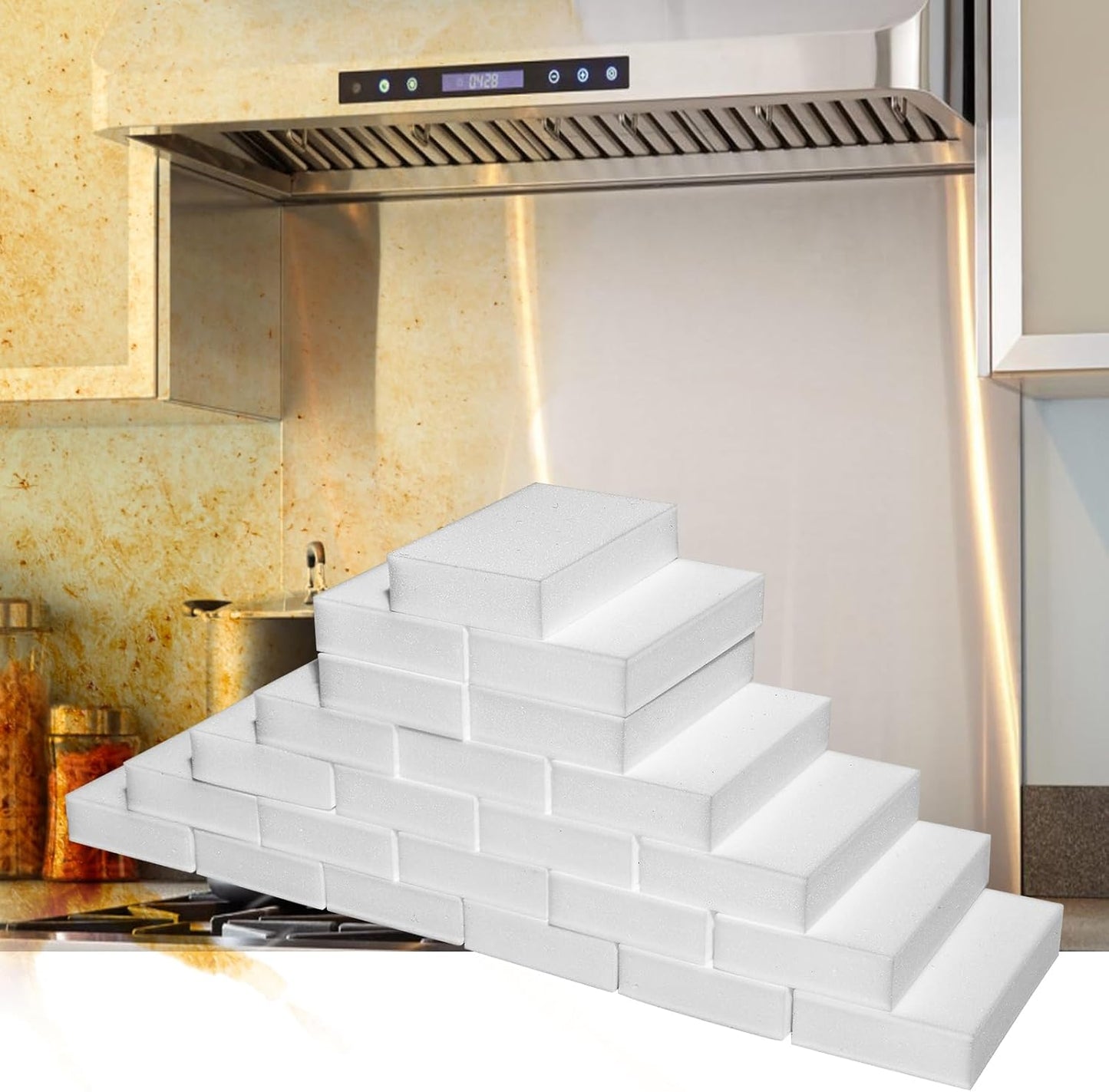 50 Pack Magic Sponge Eraser,Multi-Functional Household Cleaning Kitchen Dish Sponge for