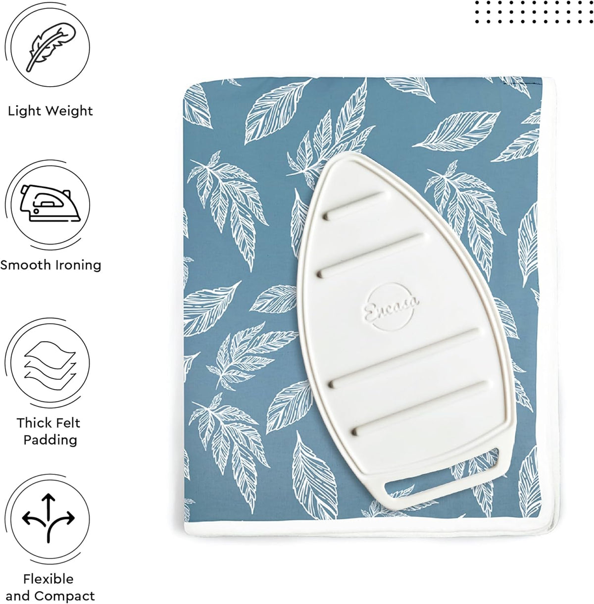 Encasa XO Ironing Mat/Pad (Large 48"x28") with 3mm Padding & Silicone Iron Rest for Steam Pressing
