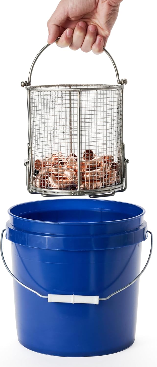 Dip N’ Drain – The Ultimate Stainless Steel Parts Cleaning Basket | Fits Any 2-Gallon Bucket, 1/4″