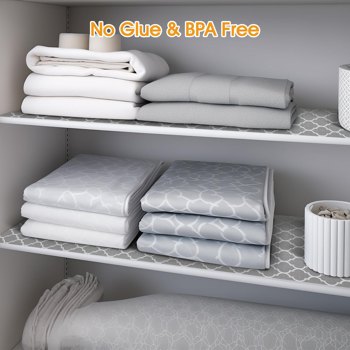 Shinlendid Shelf and Drawer Liner for Kitchen Cabinet Non-Adhesive Non Slip