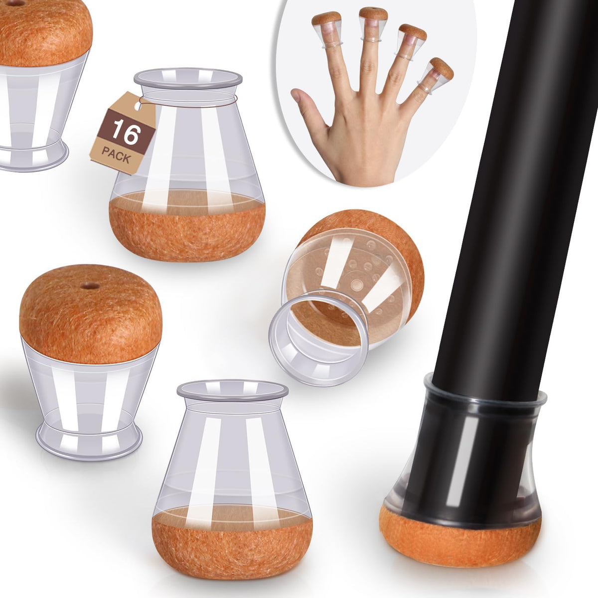 Chair Leg Floor Protectors Chair Leg Protectors for Hardwood Floors Felt Silicone Caps Strengthen