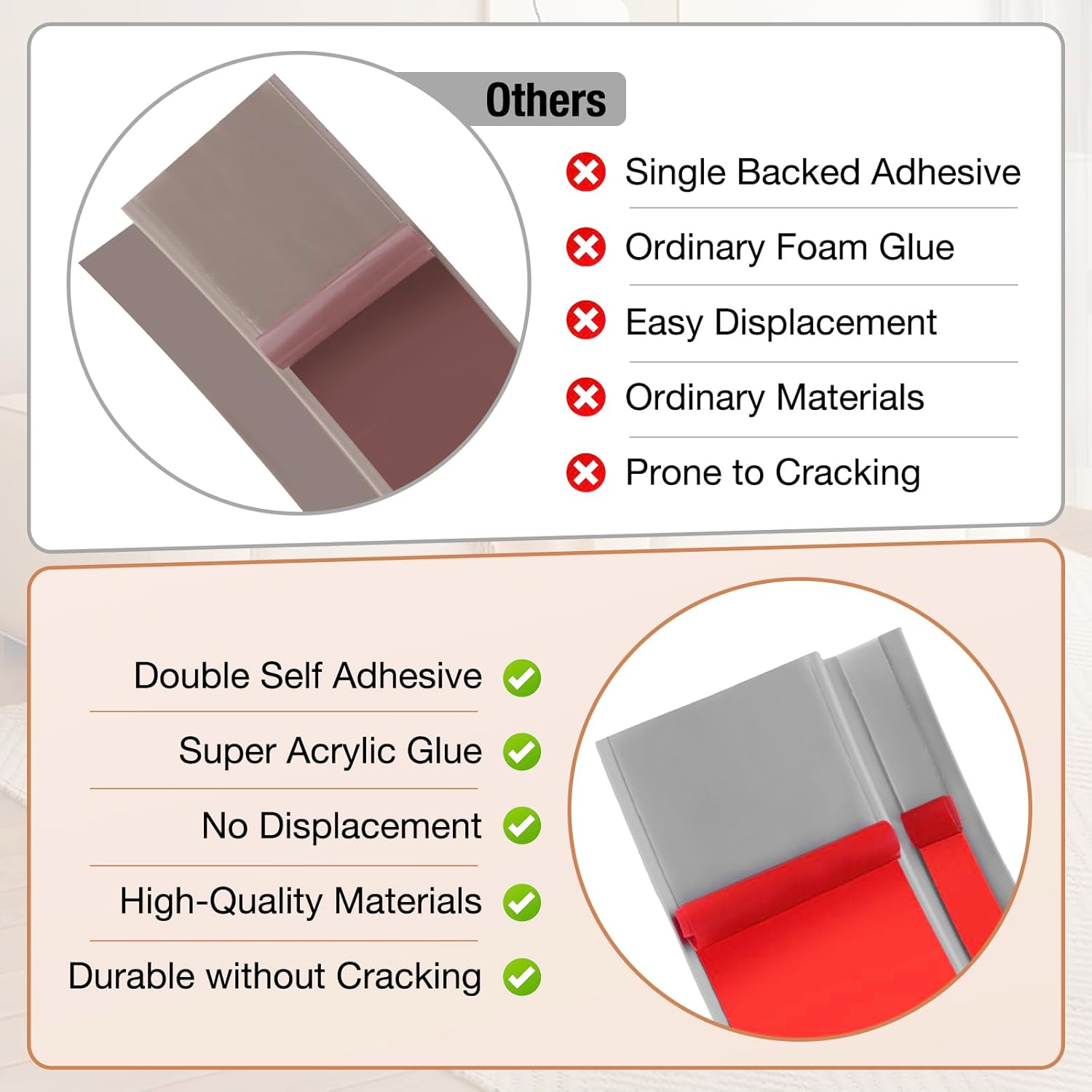 Floor Transition Strip Self Adhesive Vinyl Door Threshold for Doorways Carpet Edging Trim Overlap
