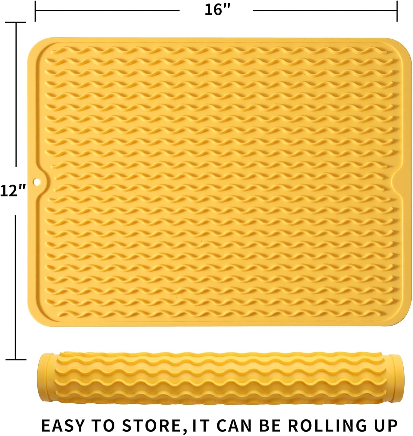 Silicone Dish Drying Mat for Multiple Usage,Easy clean,Eco-friendly,Heat-resistant Silicone Mat for