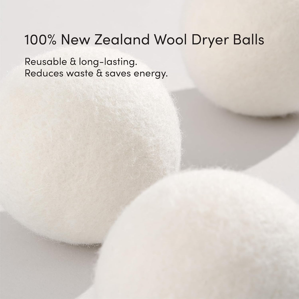 Dirty Labs | 100% New Zealand Wool Dryer Balls | 3 Balls | Shorten Drying Time | Reduce Static &